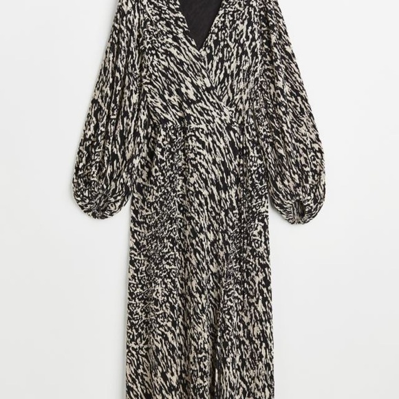 NWT H&M Patterned Midi Wrap Dress size M - Picture 5 of 5